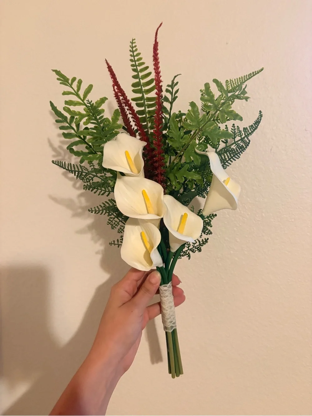 Artificial calla Lilly bridesmaids bouquet 5PC
